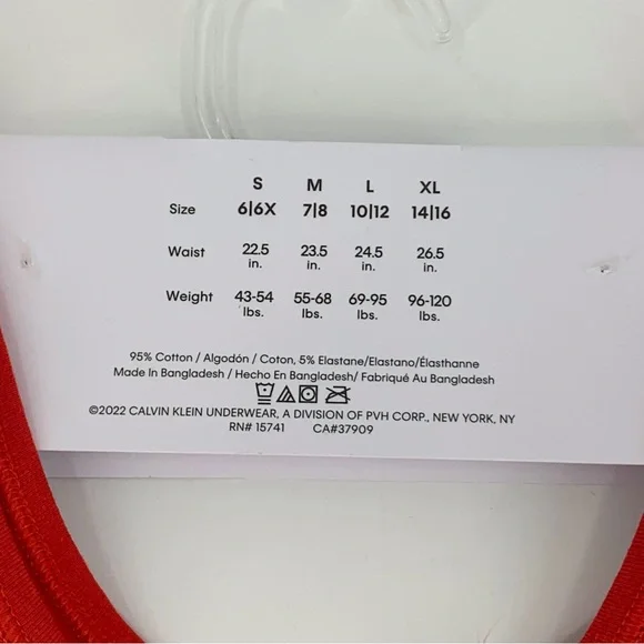 Calvin Klein NWT Girls' Red, Black, and White 3-Pack Pull Over Bralette, Medium - Picture 12 of 12